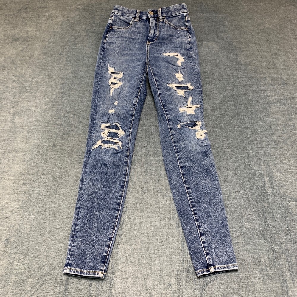 American Eagle Outfitters Curvy Jegging Jeans Womens 0R Blue Denim High Rise